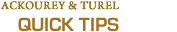 Ackourey & Turel QuickTips